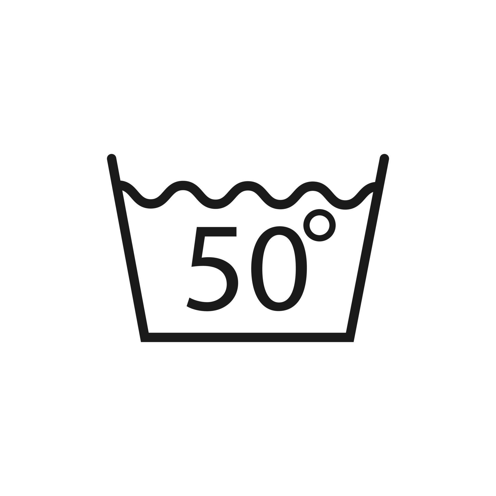 Lavaggio in lavatrice 50°